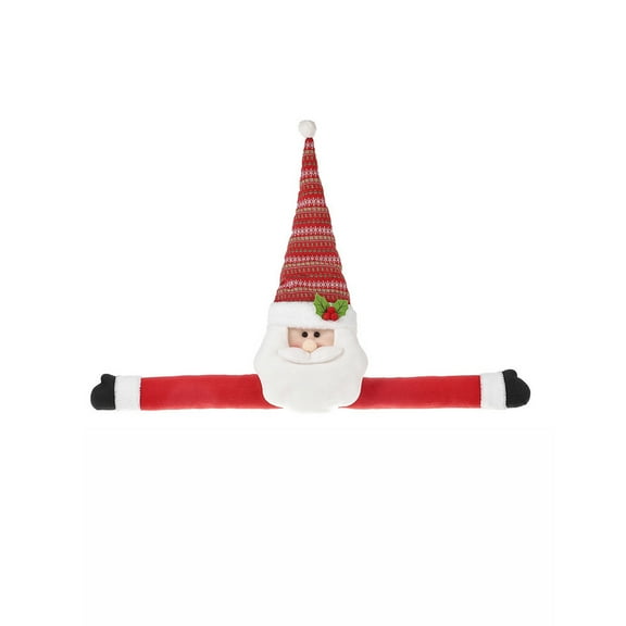 Christmas Tree Toppers, Holiday Tree Decorations, Santa Claus and Snowman Tree Topper Set, Soft Brushed Cloth Material