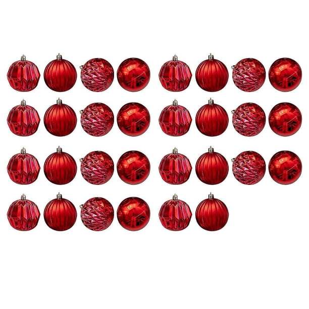 30Pcs 6CM Christmas Balls with Lanyard Christmas Tree Ornaments Xmas Tree Hanging Pendants Home