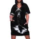 thumbnail image 2 of Vestido de bolsillo suelto "Deseo de la Muerte", vestido de noche para mujer, ropa de verano para mujer, 2 of 7