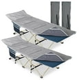 thumbnail image 1 of Folding Cot Collapsible Camping Bed with Carrying Bag Travel Outdoor Home 2 Pack, 1 of 9