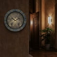 thumbnail image 2 of Infinity Instruments Aztec Indoor-Outdoor Wall Clock, Faux Stone, 18 Inch, 2 of 8