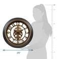 thumbnail image 5 of La Crosse Clock 20 inch Bronze Antiqued Gears Vintage Quartz Analog Wall Clock, 404-3051C, 5 of 5
