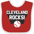 thumbnail image 3 of Inktastic Cleveland Rocks with Baseball Boys or Girls Baby Bib, 3 of 4