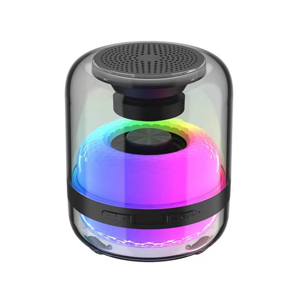 Led Lights for Car Intelligent Voice Colorful Led Breathing Glass Light Transparent Case Bluetooth Audio Heavy Subwoofer Outdoor Portable Bluetooth Audio Outdoor Led Lights