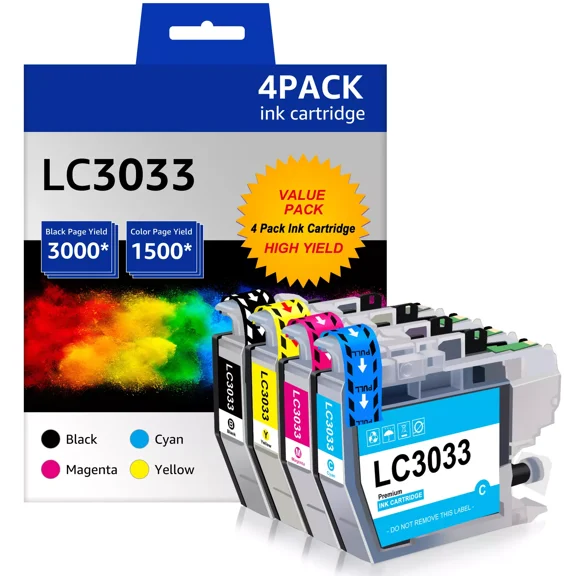 Brother Genuine LC30333PKS 3-Pack Super High-yield Color INKvestment ...