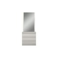 thumbnail image 3 of Farmhouse Dresser Single Drawer, Light Grey High Gloss Finish, Full Extension Runners, 3 of 5