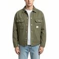 thumbnail image 2 of Goodtrade8 Winter Jackets for Men Button Cool Denim Jacket with Pocket Casual Solid Color Long Sleeve Collared Winter Coats for Men, 2 of 6