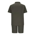 thumbnail image 5 of Awdenio Mens 2 Piece Zip Tracksuit Short Sleeve Print Shirt and Shorts Sets Summer Outfits for Men, 5 of 6