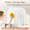 Ranliy 35.4" Translucent Garment Bags for Hanging Clothes, Clothes