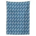 thumbnail image 3 of Ambesonne East Tablecloth Rectangular Table Cover, Ocean Inspired Oriental, 60"x84", Blue White, 3 of 4