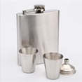 thumbnail image 2 of INTBUYING 7oz Pocket Hip Flask Steel Stainless Liquor for Men Drinking of Alcohol Whiskey Silver with Funnel, 2 of 10