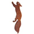 thumbnail image 1 of Decoración hecha a mano, arte de patio de metal con pátina natural, escultura de acero corten para exteriores, decoración de ardilla de diseño único, adorno de jardín fácil de instalar, obra de arte, 1 of 5