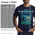 thumbnail image 5 of Men's Star Wars: The Mandalorian Father's Day Best Father in the Galaxy  Graphic Tee Navy Blue Medium, 5 of 10