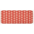 thumbnail image 1 of Love Kitchen Mat, Hipster Hearts Pattern with Love You Texts Heart Shapes Valentines Day Theme, Plush Decorative Kitchen Mat with Non Slip Backing, 47" X 19", Vermilion Multicolor, by Ambesonne, 1 of 1