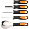 thumbnail image 2 of Kit de 12 piezas para tallar calabazas de Halloween, herramientas de acero inoxidable para tallar calabazas de Halloween de 12 piezas con cremallera para niños y adultos, 2 of 5