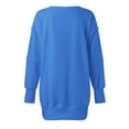 thumbnail image 5 of eczipvz Womens Oversized Crewneck Sweatshirts Hoodies Fall Outfits Fashion Teen Girls Y6k Winter Clothes Blue,XL, 5 of 5