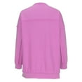 thumbnail image 5 of gakvbuo Pullover Sweaters For Women With Button Henley Neck Long Sleeve Button Up Sweaters Crewneck Fall Oversized Slit Side Pullover Sweatshirts, 5 of 6