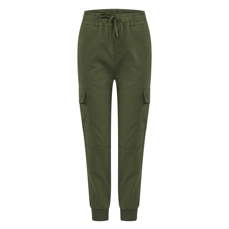 ShomPort Stretchy Cargo Pants for Women Plus Size Joggers Fall