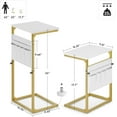 thumbnail image 2 of C Shaped End Table, 33'' Tall Side Table for Couch, Adjustable Height Small Couch Side Table for Small Spaces, C Table End Table Slide Under Sofa Table TV Tray Arm Table for Living Room, 2 of 18