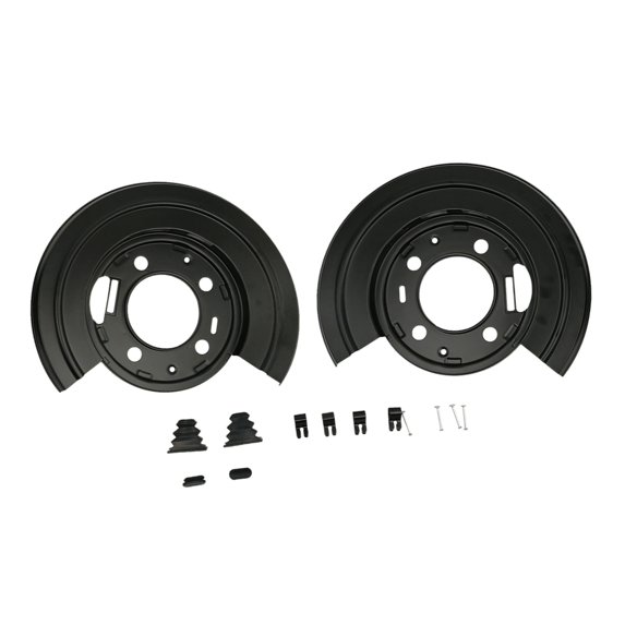 Backing Plates Pair For 2011-14 Ford F550 Truck Rearward Facing Driver Side Caliper Rear Brake Drum Backing Plate