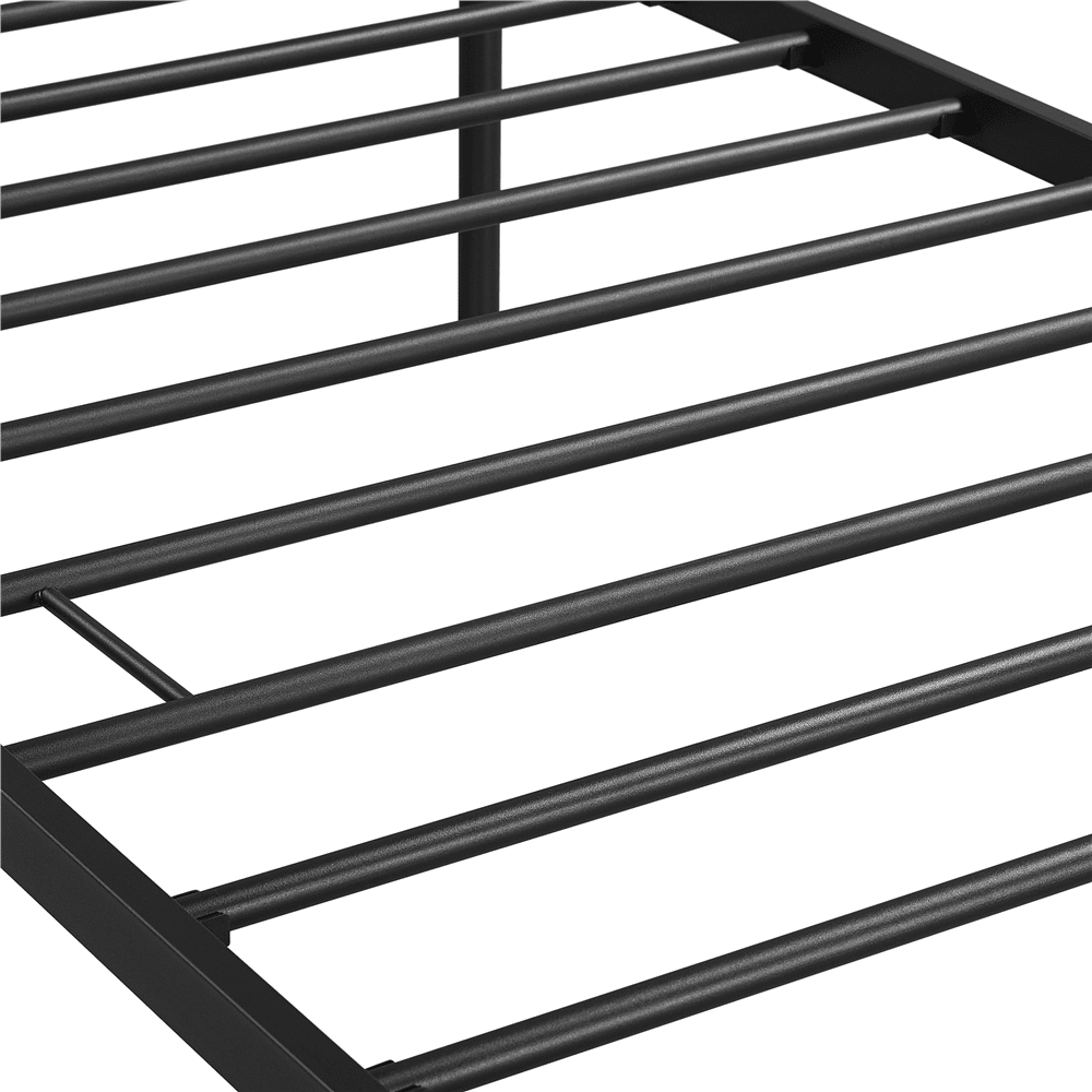 Renwick Modern Scroll Metal Platform Bed for Adult, Black, Twin XL