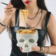 thumbnail image 3 of Decoración de Mesa Retro Porcelana Gótica Calavera Pasta Tazón Vajilla de Halloween Bar Comida Fideos Ensalada Dulces Tazón de Cerámica L, 3 of 5