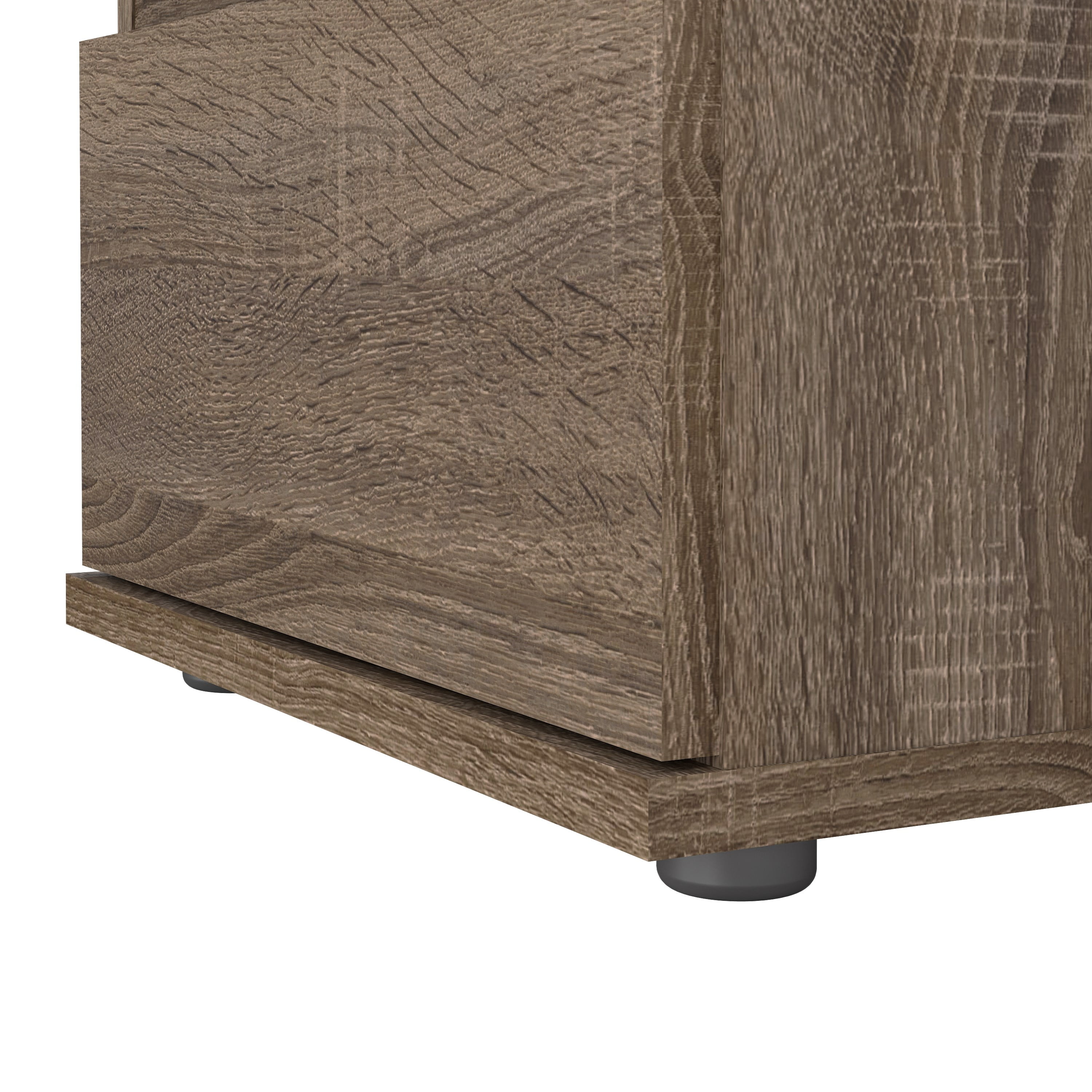 Tvilum Aurora 2 Drawer Bedroom Nightstand for Adults, Truffle