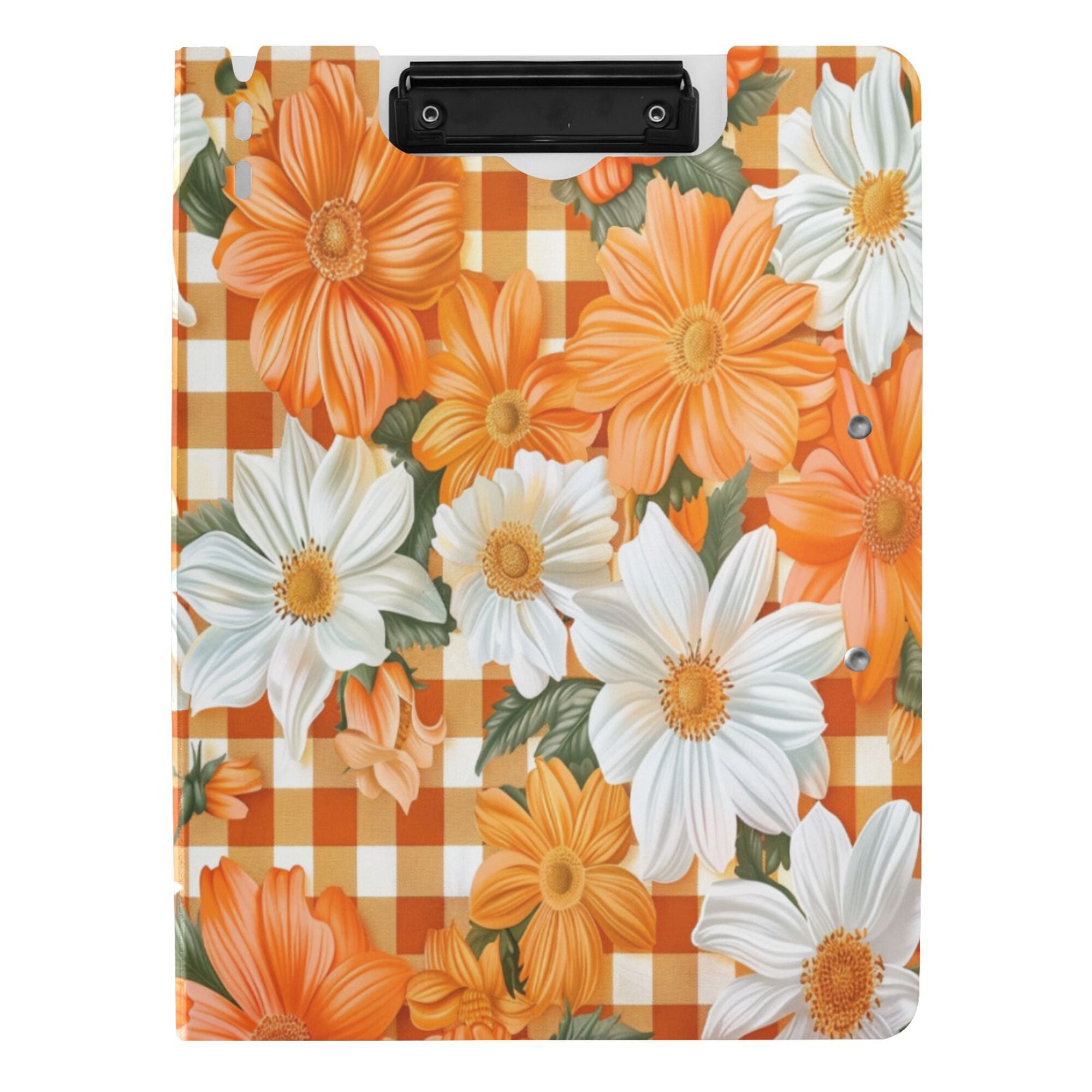 FORMRS A4 Clipboard Folder with Pen Holder Horizontal Foldable School Office Binder, Sunny Floral
