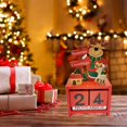 thumbnail image 2 of Wooden Christmas Calendar Christmas Decorations Desk Calendars Digital Calendar Desktop Calendar Decorations For Shelves Decor For Table Christmas Party Accessory Xmas Decor, 2 of 8