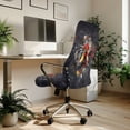 thumbnail image 3 of FKELYI Stretchable Office Chair Cover Splatter Rooster Print Gaming Chair Slipcover Washable Anti-Dust Rotating Chair Protector Covers for Armrest Chair Home Office Decor, Large, 3 of 6