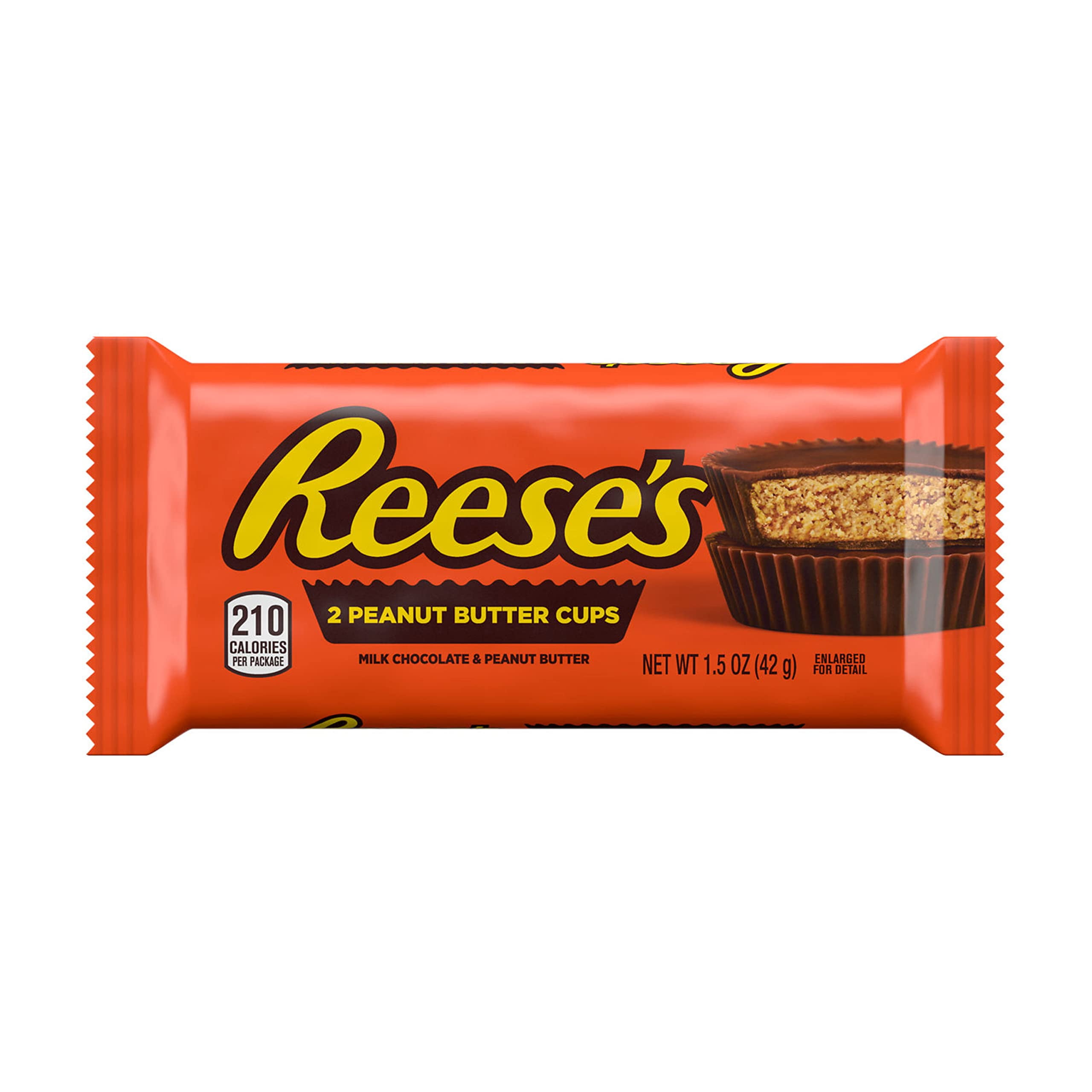 Reese's Milk Chocolate Peanut Butter Cups, Valentine's Day Candy Packs, 1.5 oz (6 Count)