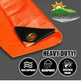 thumbnail image 3 of 10 x 10 Extra Heavy Duty Orange Tarp 3 Ply Reinforced Canopy 6 oz 12 Mil Canopy Tarp (Finished Size 9'.6 x 9'.6), 3 of 5