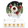 thumbnail image 6 of 15 Inch Round Placemats Set of 4, Black Snowman Christmas Non Slip Heat Insulation PP Table Mats, Green Xmas Tree Snowflake Winter Washable Place Mats for Kitchen Dining Party Table Decor, 6 of 7