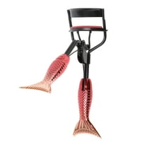1 Pc Women Mermaid Tail Eyelash Curler for Beauty Parlor Business Travel Red Stainless Steel Plastic