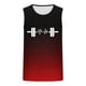 thumbnail image 4 of Camiseta sin mangas de cuello redondo para hombre, estampada, informal, deportiva, elástica, de moda, de poliéster., 4 of 4