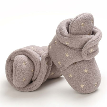 

DAETIROS Comfortable Winter Girls Soft soled Beach （0-12 Months） Gray