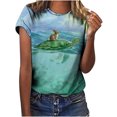thumbnail image 4 of Tops de moda para mujer, divertidas camisetas informales holgadas con estampado, blusa, camisa estampada Fridja bn2025, 4 of 9