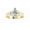 yellow-gold, variant on 14K Yellow Gold 3 Carat LAB GROWN DIAMOND Contemporary Channel Set Princess And Pave Round Cut Marquise Cut Diamond Engagement Ring (G-H Color VS2-SI1 Clarity 2 Ct Center)
