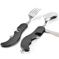 thumbnail image 1 of Ensemble de Vaisselle de Camping Extérieur 4 en 1 Cuillère Pliante en Acier Inoxydable, 1 of 1