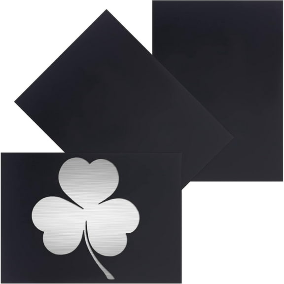 3 Sheets Aluminum Sheets Black 12.5x17.5x0.08cm
