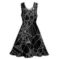thumbnail image 3 of 2024 Vestido Print Women Dress Skate Oversized Casual Waist High Dresses Club Print Web Spider Dress Halloween Fun, 3 of 7