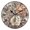Black, variant on 9.84in Inspired Floral PVC Canvas Wall and Table Clock with Canvas Texture, Black or Gold Hands