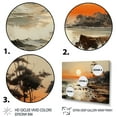 thumbnail image 3 of Designart "Riviera Sunset France French wall art" Nautical & Beach Floater Framed Wall Art Living Room, 3 of 7