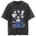 thumbnail image 2 of YOUSHENGER BLUE Summer Cotton T-Shirt Fashion Anime LOCK Washed Vintage Short Sleeve TShirt For Men Women, 2 of 7
