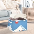 thumbnail image 3 of Yayeee Collapsible Cube Storage Bin with Lid Fabric Closet Decorative Basket with Handles, Snow Mountain, 3 of 7