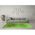 thumbnail image 3 of Ahgly Company Machine Washable Indoor Square Oriental Green Traditional Area Rugs, 7' Square, 3 of 4