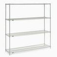 thumbnail image 3 of Nexel 5 Tier Chrome Wire Shelving Starter Unit, 72"W x 24"D x 63"H, 3 of 4