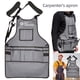 thumbnail image 5 of Delantal impermeable delantal jardinería trabajos limpieza ropa reparación automóviles ropa carpintero peto (gris) (089-1), 5 of 9