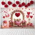 thumbnail image 3 of Red Theme Valentine's Banner Heart Shape Love Display Rose Decor Romantic Heart Backdrop for Valentine's Party Romantic Date Anniversary Celebration, 3 of 9