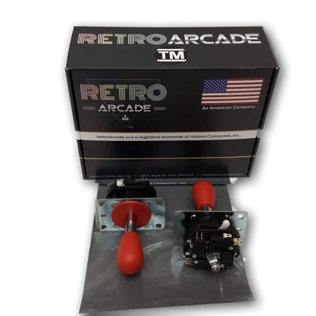 Mag-Stik-Plus Arcade Lecteur Joystick Commutable de 4 à 8 Voies depuis le Haut du Panneau (Rouge)